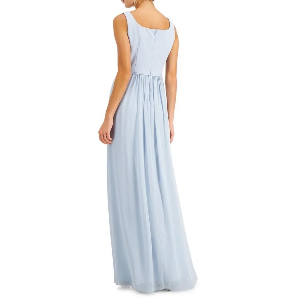 Adrianna Papell Women’s Chiffon Maxi Formal Evening Gown Dress Blue Sz 6 NWOT - Picture 2 of 9